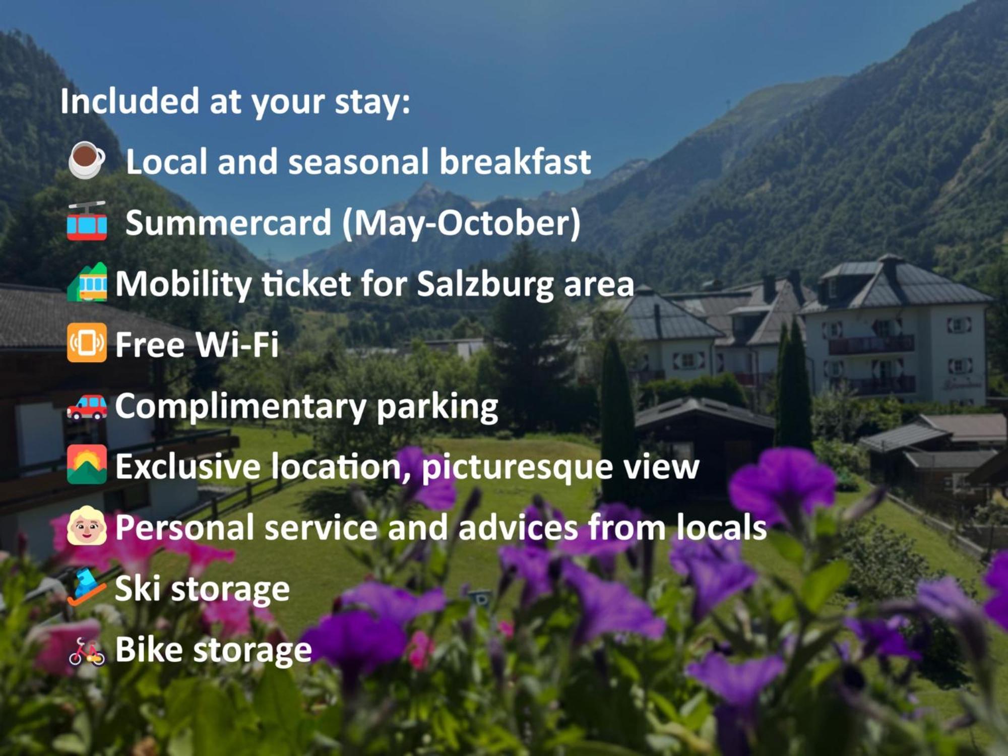 Pension Monika, Your B&B Including Summercard Kaprun Exteriör bild